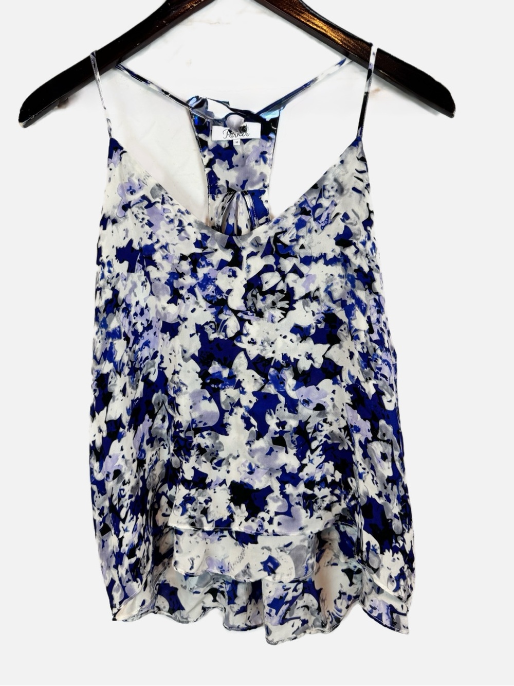 Parker | 100% Silk Ruffle Tank, M